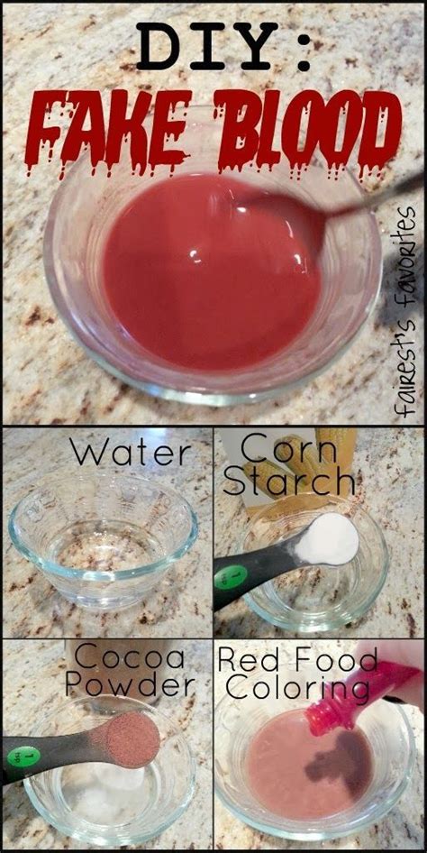 diy fake blood for clothes|how to make artificial blood.